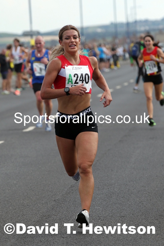 Senior womens 4 stage relay, 2021 Northern 6 and 4 Stage and Young Athletes Road Relays, Redcar. Photo: David T. Hewitson/Sports for All Pics